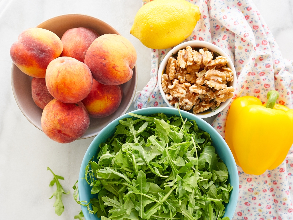 Peach Arugula Salad 4 Peach Arugala Salad DSC04595 2500px Web